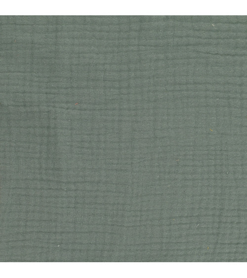 Francine double gauze fabric green by the meter