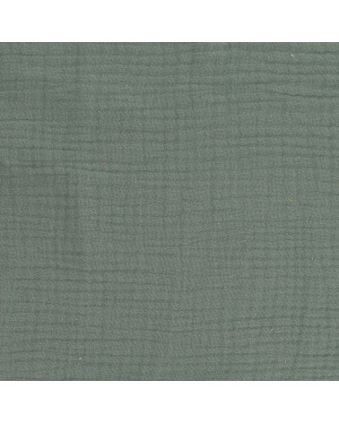 Francine double gauze fabric green by the meter