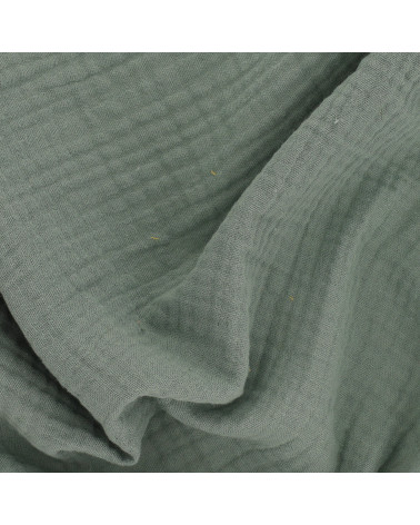 Francine double gauze fabric green by the meter