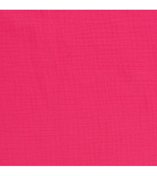 Francine Double-Gaze-Stoff Fuschia Pink am laufenden Meter