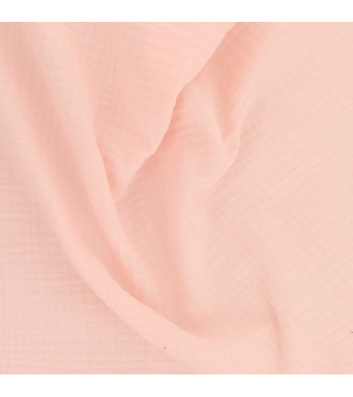 Baby pink Francine double gauze fabric by the meter