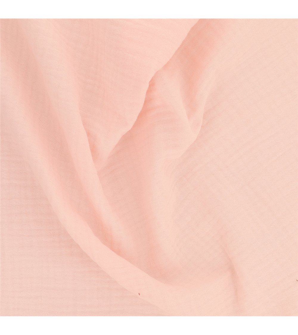 Tissu double gaze Francine rose layette au mètre
