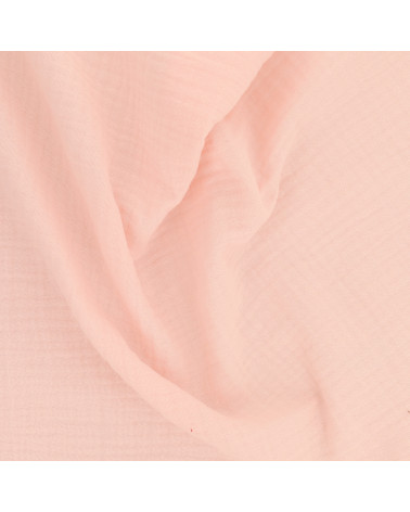 Baby pink Francine double gauze fabric by the meter