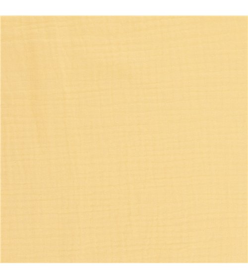 Tissu double gaze Francine jaune au mètre