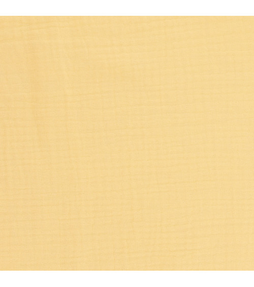 Yellow Francine double gauze fabric by the meter
