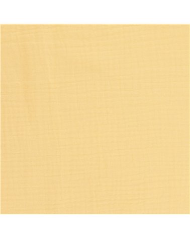 Tissu double gaze Francine jaune au mètre