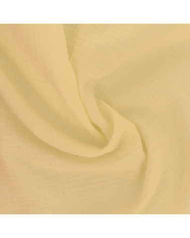 Yellow Francine double gauze fabric by the meter
