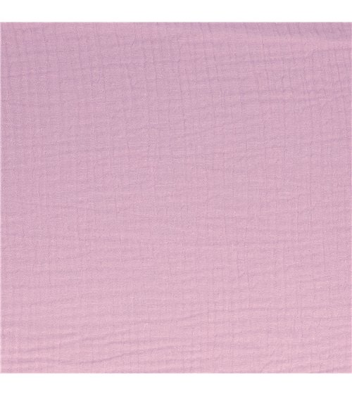 Tissu double gaze Francine violet parme au mètre