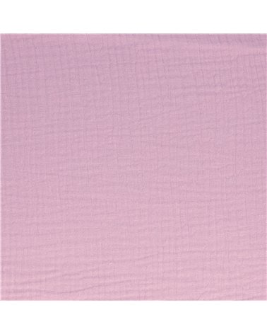 Tissu double gaze Francine violet parme au mètre