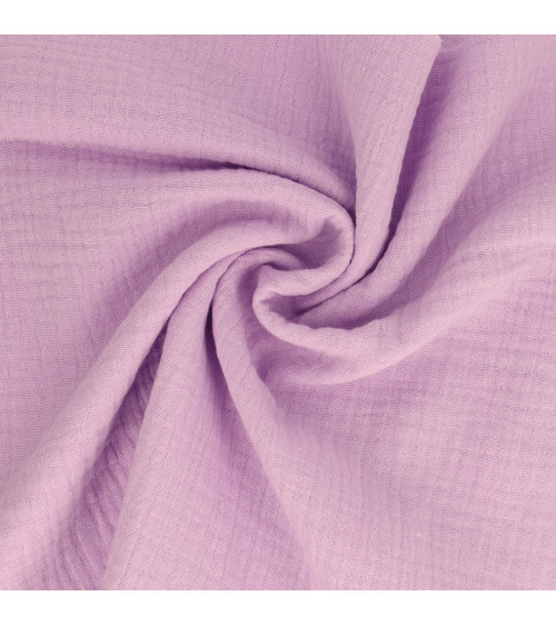 Francine purple double gauze fabric by the meter