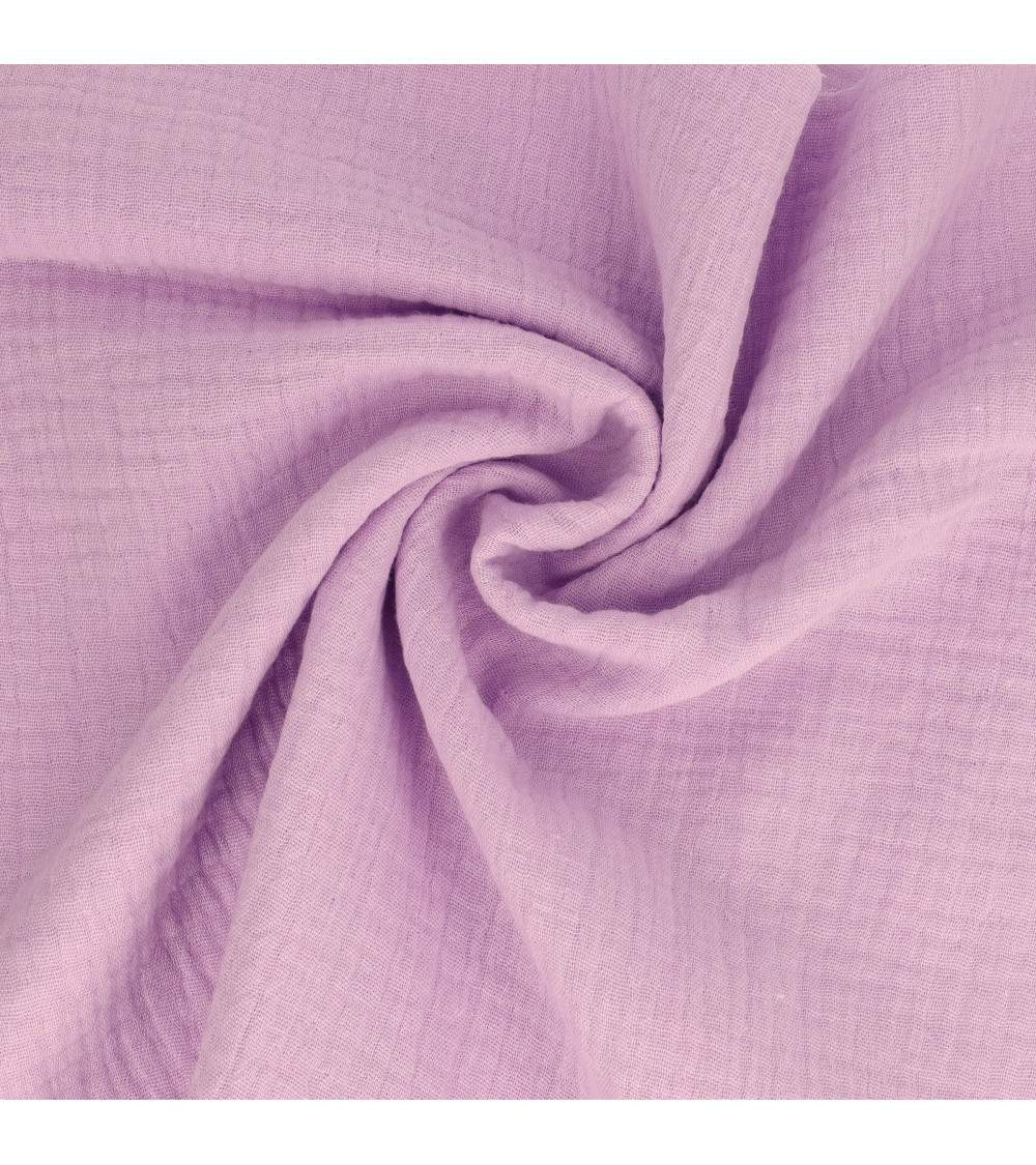 Francine purple double gauze fabric by the meter