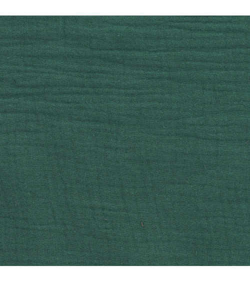 Francine double gauze fabric green by the meter