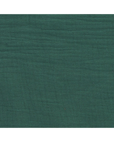 Francine double gauze fabric green by the meter