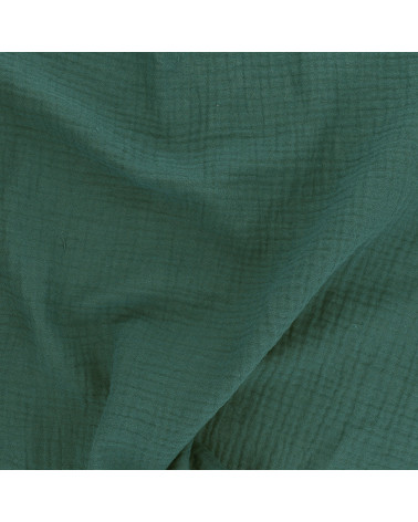 Francine double gauze fabric green by the meter