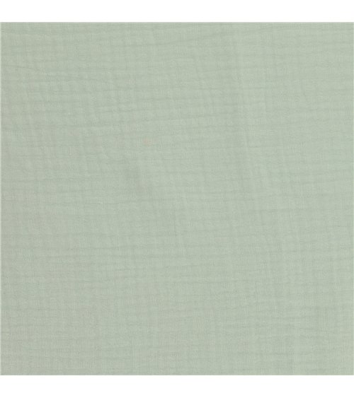 Tissu double gaze Francine vert d'eau au mètre