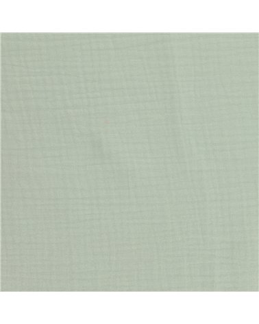 Tissu double gaze Francine vert d'eau au mètre