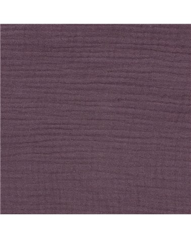 Tissu double gaze Francine violet lavande au mètre