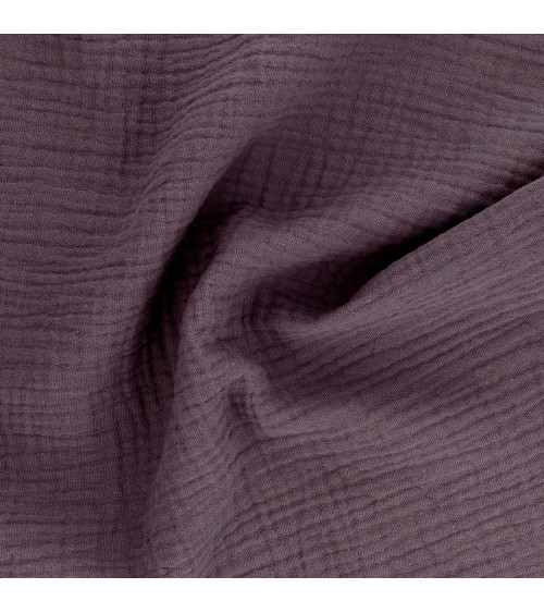 Francine lavender purple double gauze fabric by the meter