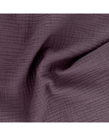 Francine lavender purple double gauze fabric by the meter