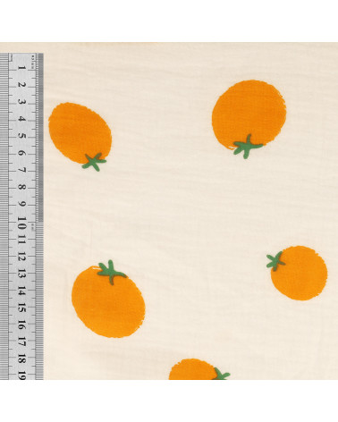 Orange double gauze fabric 130gsm per meter