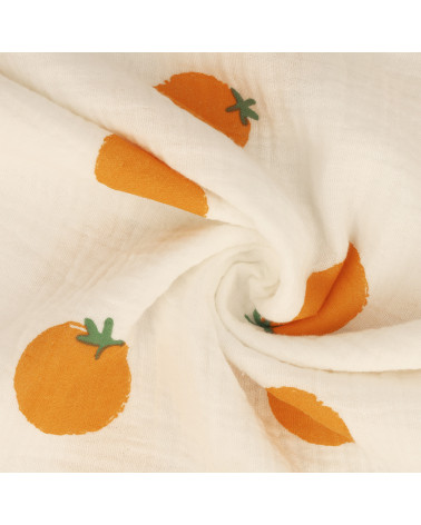 Orange double gauze fabric 130gsm per meter