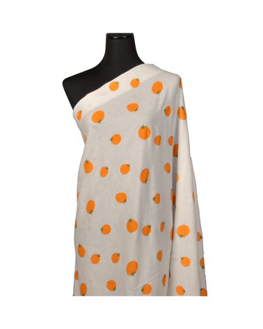 Tissu double gaze oranges 130gsm au mètre