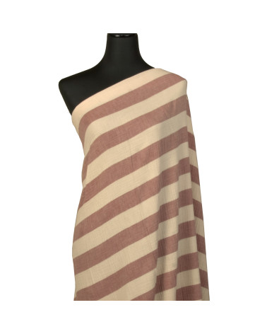 Double gauze stripe fabric 140gsm rust by the meter