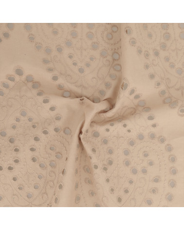 Ricamo inglese 100% cotone arabeschi grandi in stucco al metro