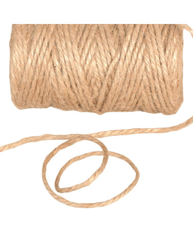 60m spool of 3mm beige twine
