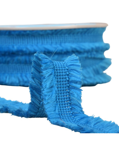 25m Spule Doppelfransen 29mm Stahlblau