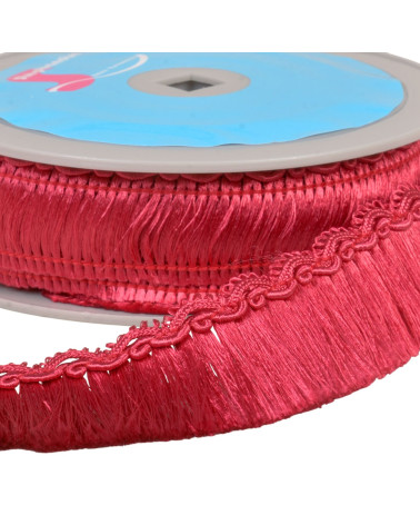 Bobina di frangia da 10 m con treccia smerlata da 34 mm, bordeaux