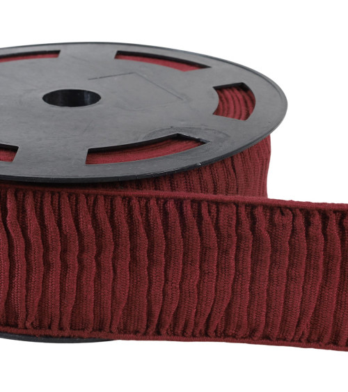 Bobina da 10 m di gonna in cotone con vita elastica da 70 mm bordeaux