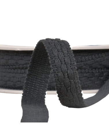 Carrete 15m cosido crack 19mm negro