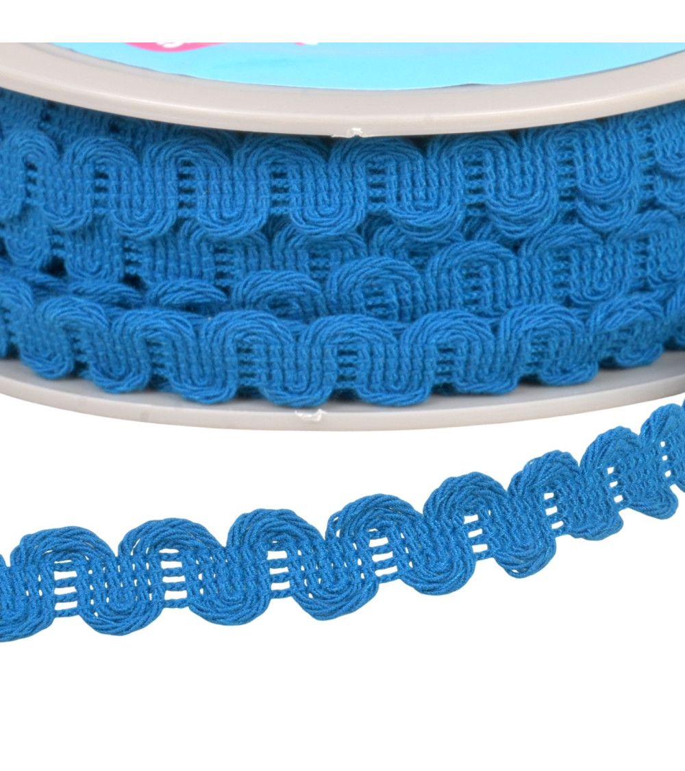 Bobina da 25 m con treccia in acciaio onda blu da 15 mm