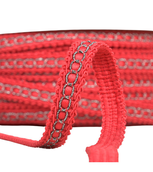 Trenza de carrete de 25m con drone metálico de 13mm burdeos