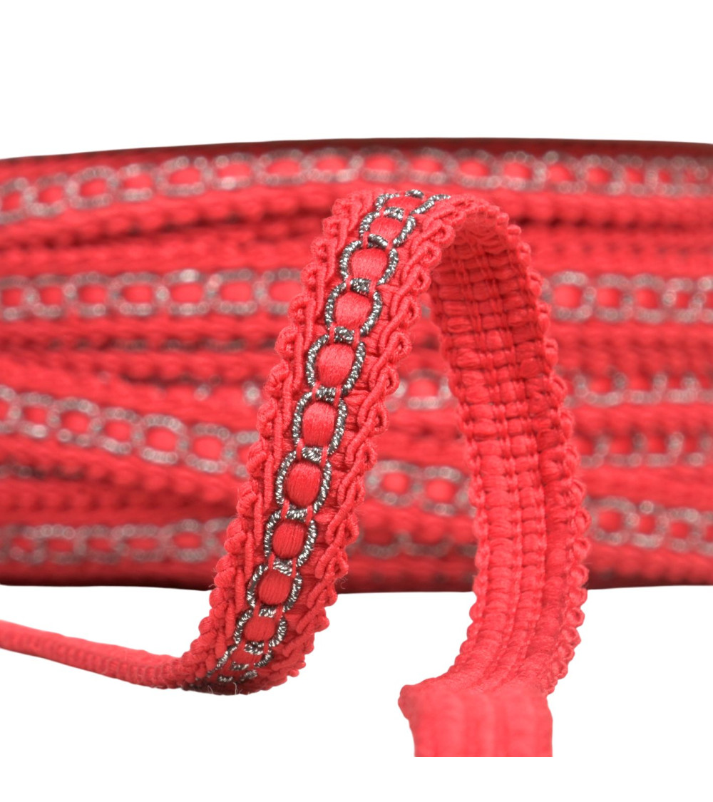 Trenza de carrete de 25m con drone metálico de 13mm burdeos