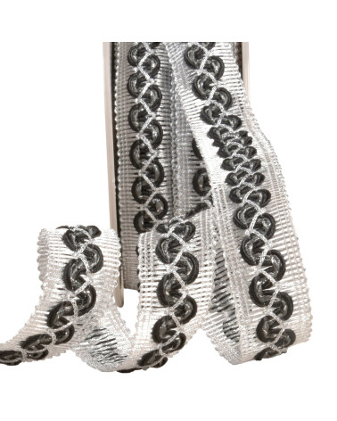 15m reel of wave braid on 25mm black metal braid