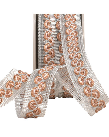 15 m Rolle Wellengeflecht auf 25 mm hellbraunem Metallgeflecht