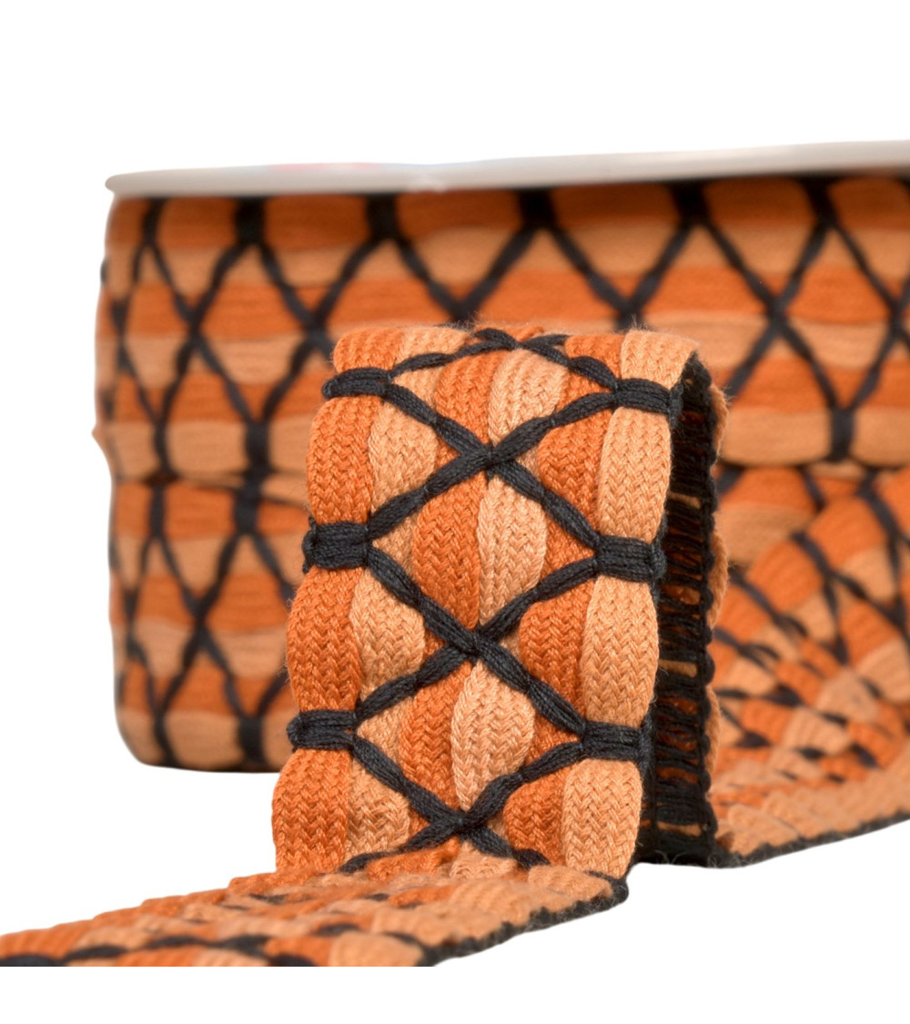 10m reel two-tone braid six strands 31mm rust