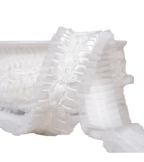 Carrete de 15m con trenza colmena blanca de 40mm