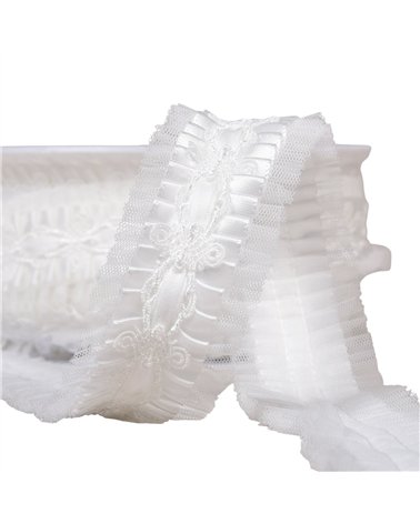 Bobine 15m galon ruche 40mm blanc