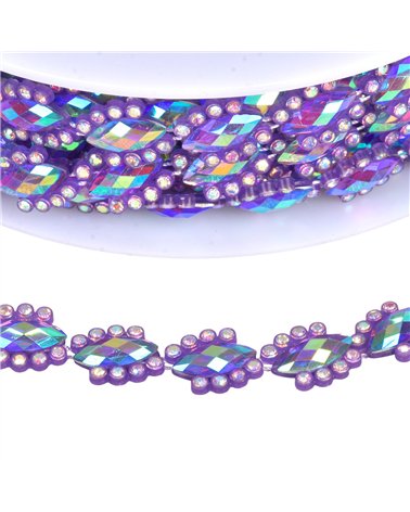 Bobine 9m galon bijou 14mm violet