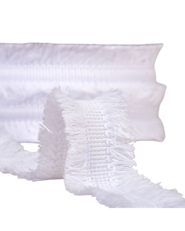 Double fringe 29mm white per meter