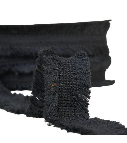 Double fringe 29mm black per meter