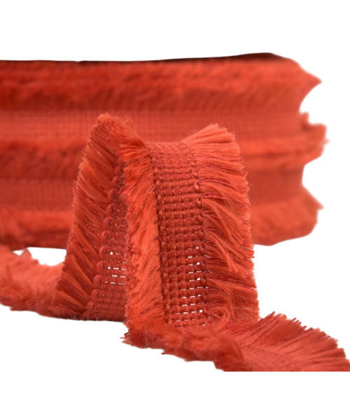 Double fringe 29mm rust per meter