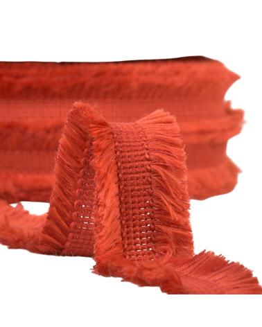 Double fringe 29mm rust per meter