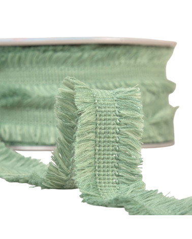Double fringe 29mm light khaki green per meter