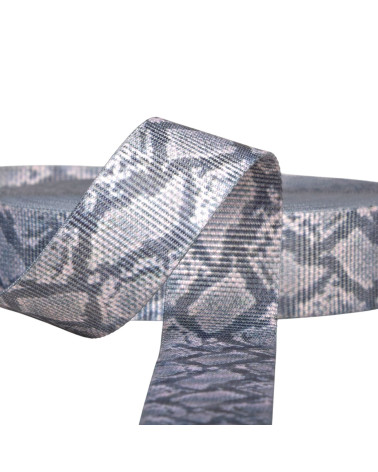 Cinturino in pelle di serpente 38mm grigio chiaro al metro