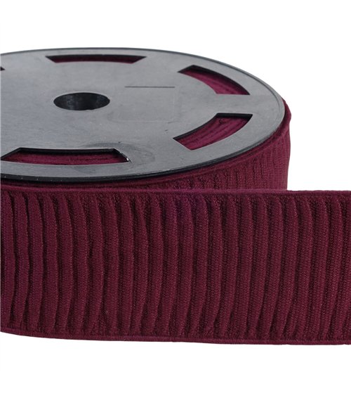 Elastique monte jupe coton 70mm prune au mètre