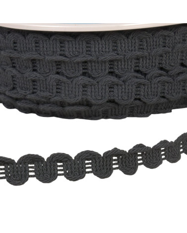 Wellengeflecht 15 mm schwarz pro Meter